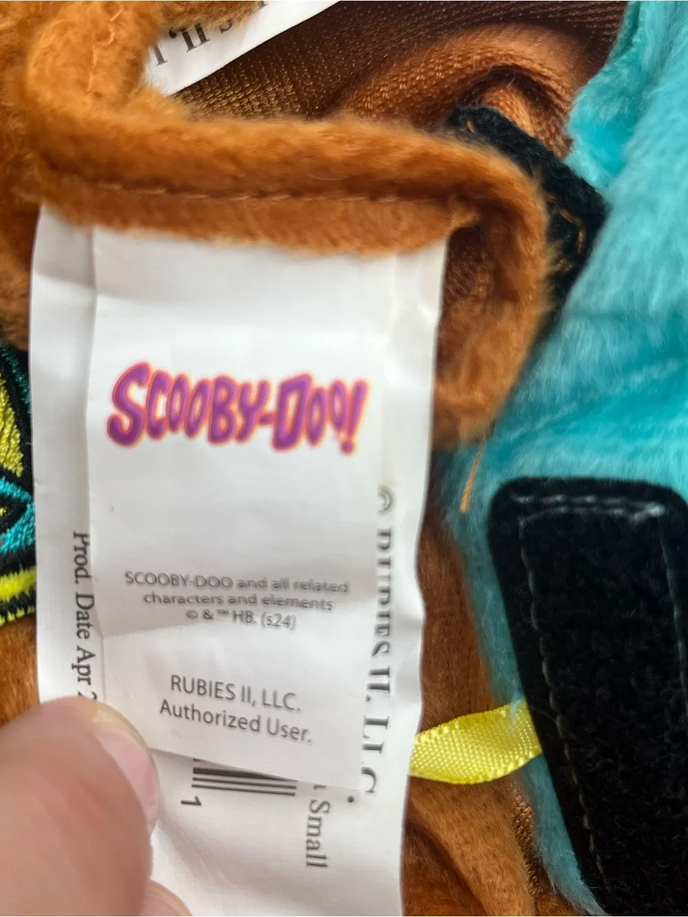 Scooby-Doo Dog Pet Costume Size XS Halloween Rubies Never Used